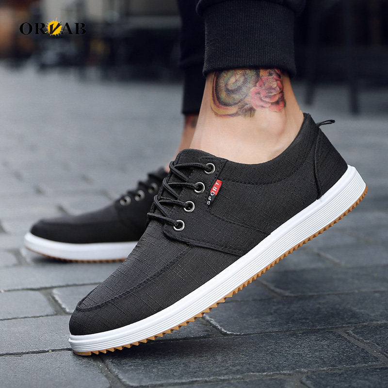 Men’s Breathable Linen Moccasin Loafers – Casual Slip-On Shoes