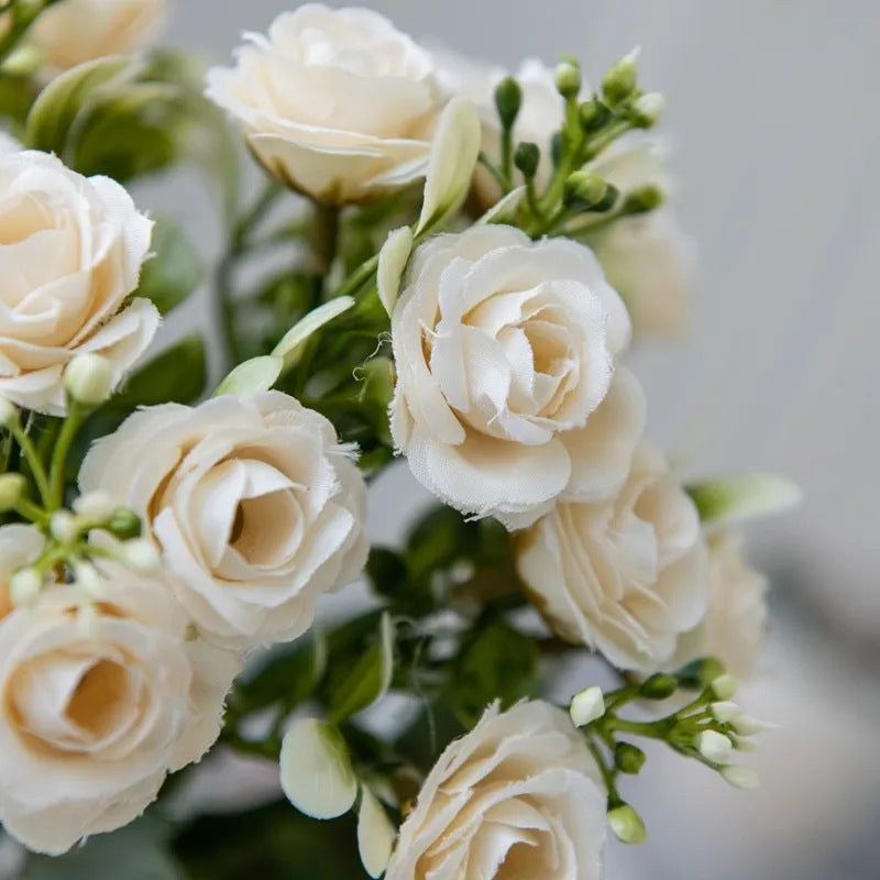 15-Head Princess Rose Bouquet – Elegant Silk Floral Arrangement for Home & Wedding Decor