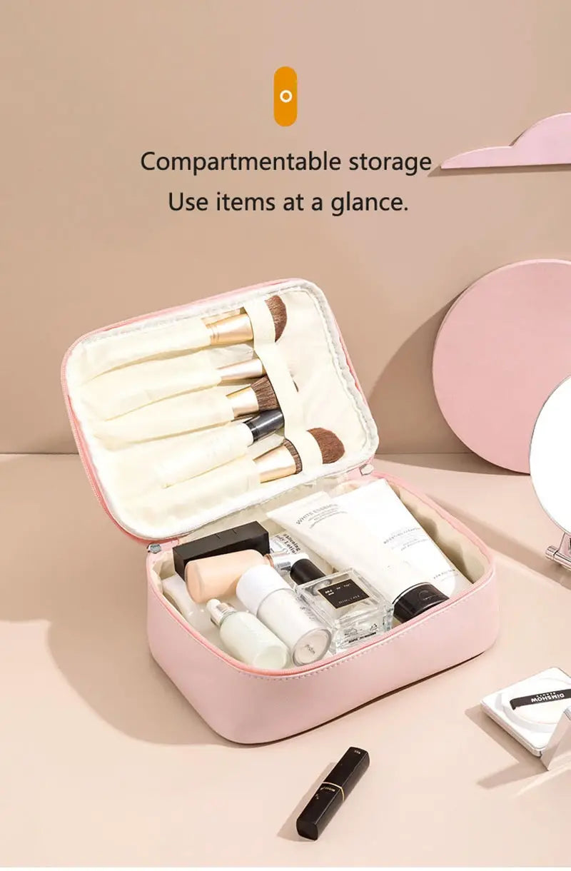 Waterproof PU Makeup Bag for Women - Toiletries Organizer