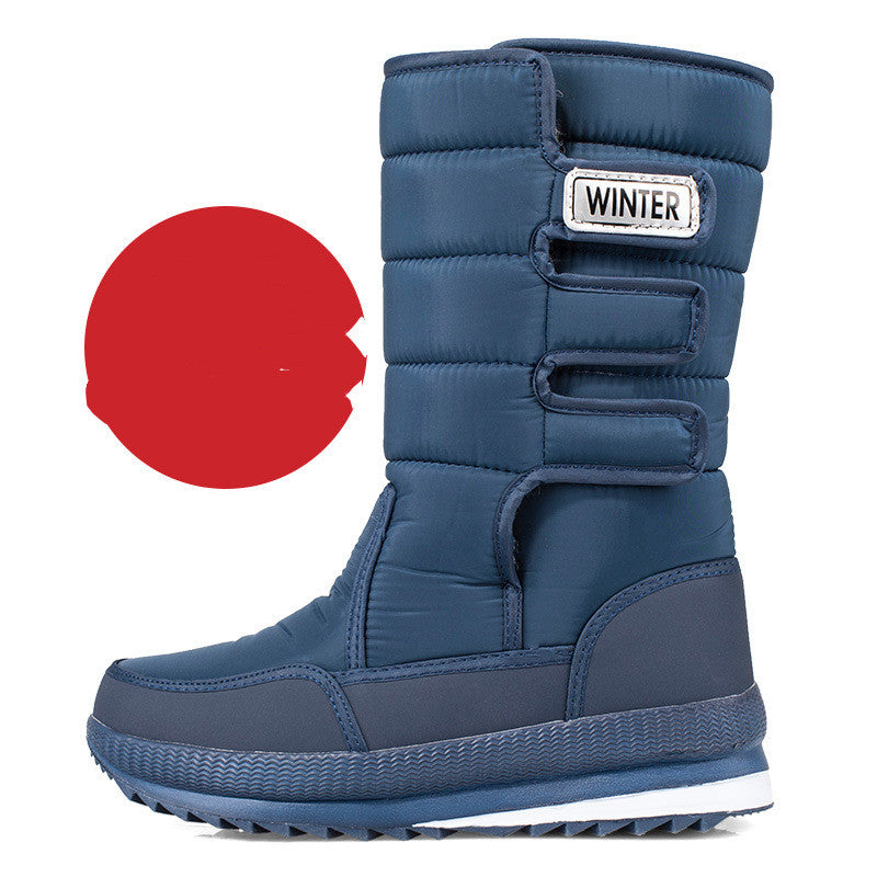 Men’s Plus-Size Medium-Tube Winter Boots – Warm Casual Footwear