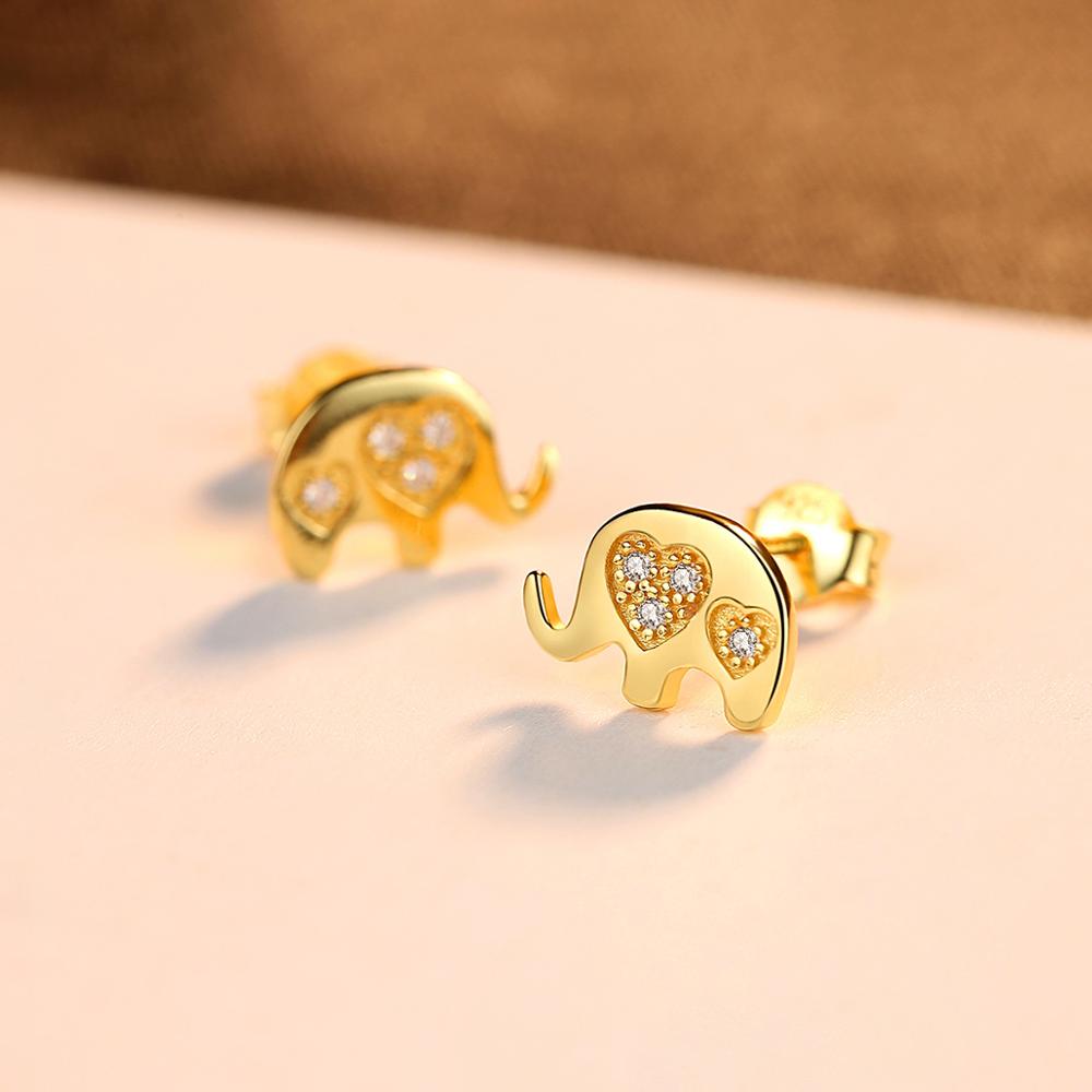 AAA Zirconia Geometric Stud Earrings – Korean Fashion Elephant Earrings