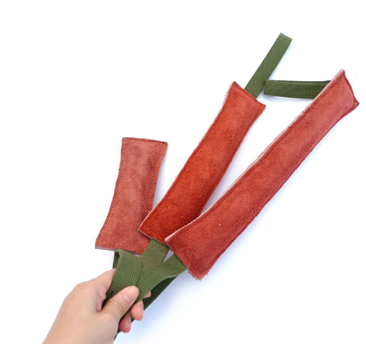 Cowhide Dog Bite Training Stick – Durable 20CM–40CM Canine Training Tool