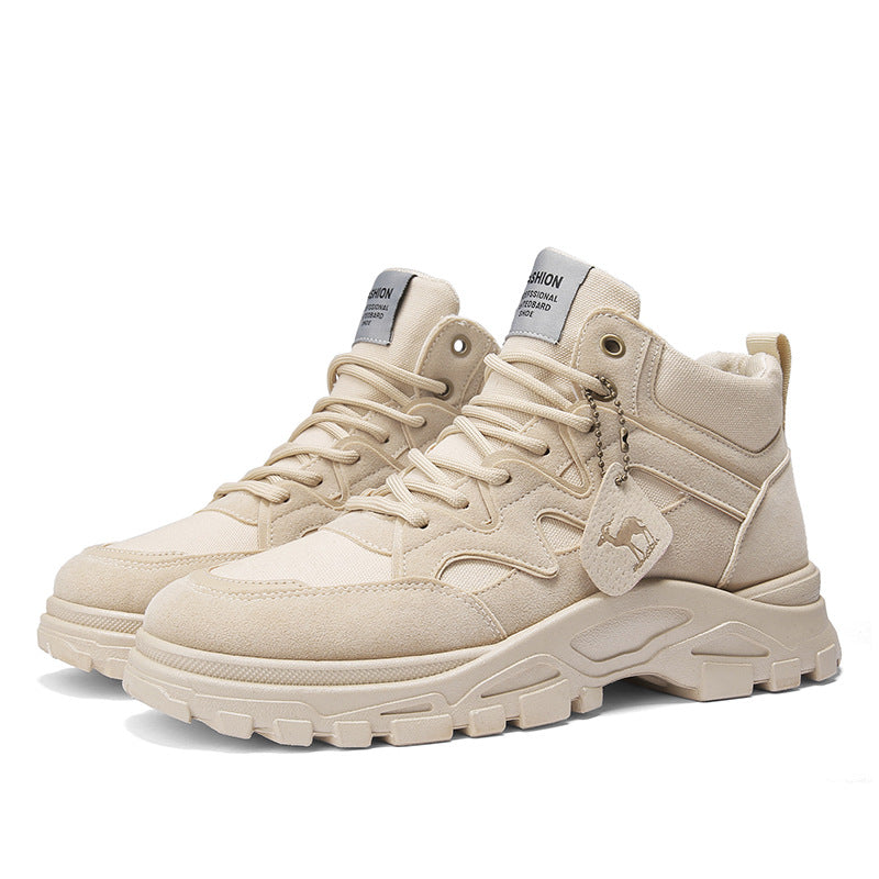 Men’s Retro High-Top Thick-Sole Boots – Fall & Winter Footwear