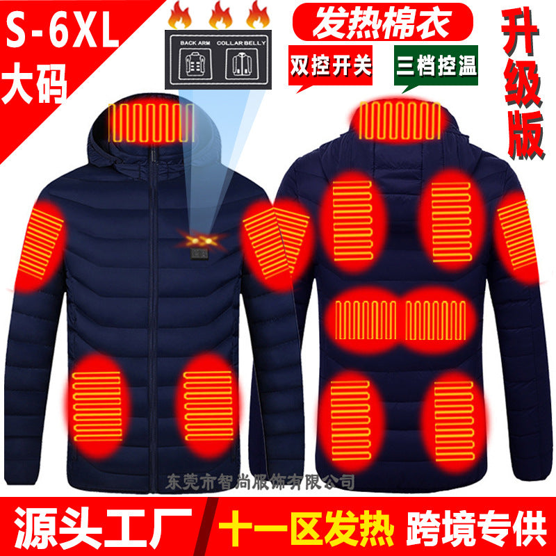 Smart Heated USB Graphene Jacket – Unisex Adjustable Winter Heating Jacket, S–6XL
