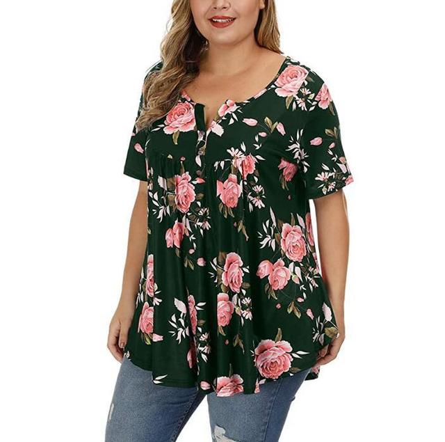 Women’s Plus Size Casual Loose Top – Relaxed Fit Street Fashion Shirt