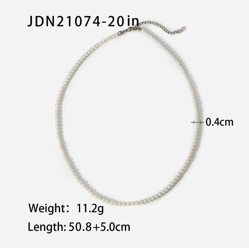 Men's Pearl Necklace 4mm