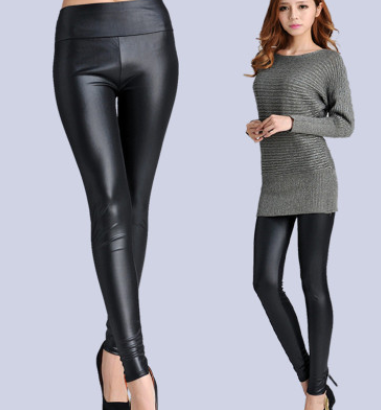 Women’s Stretchy Faux Leather Slim-Fit Pants – Curve-Flattering Skinny Leggings, XS–L