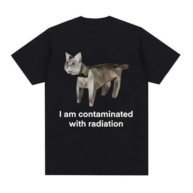 Humorous Cat Memory T-Shirt for Women - Summer Style