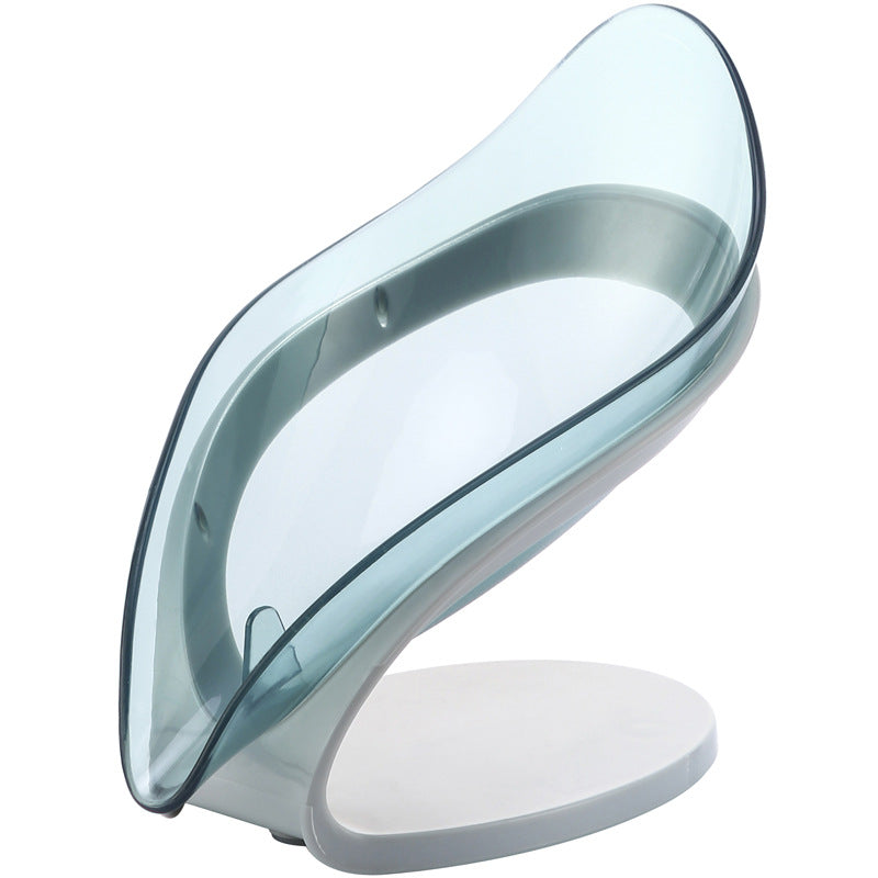 Leaf-Shaped Soap Dish – No-Drill Draining Soap Holder for Bathroom