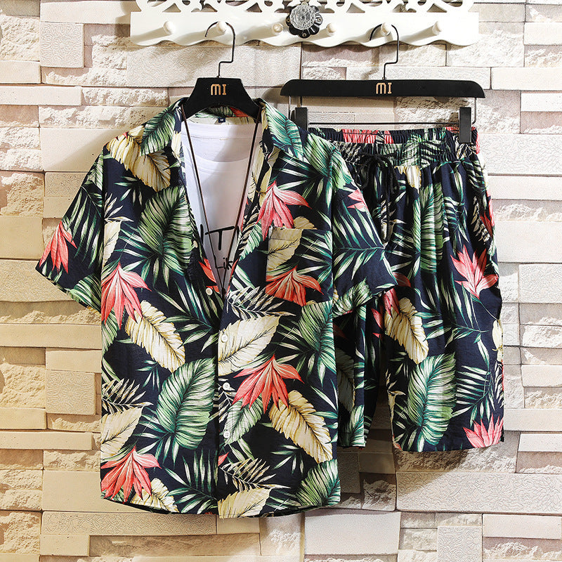 Men’s Colorful Printed Summer Shirt – Lightweight Short Sleeve Casual Shirt, M–5XL