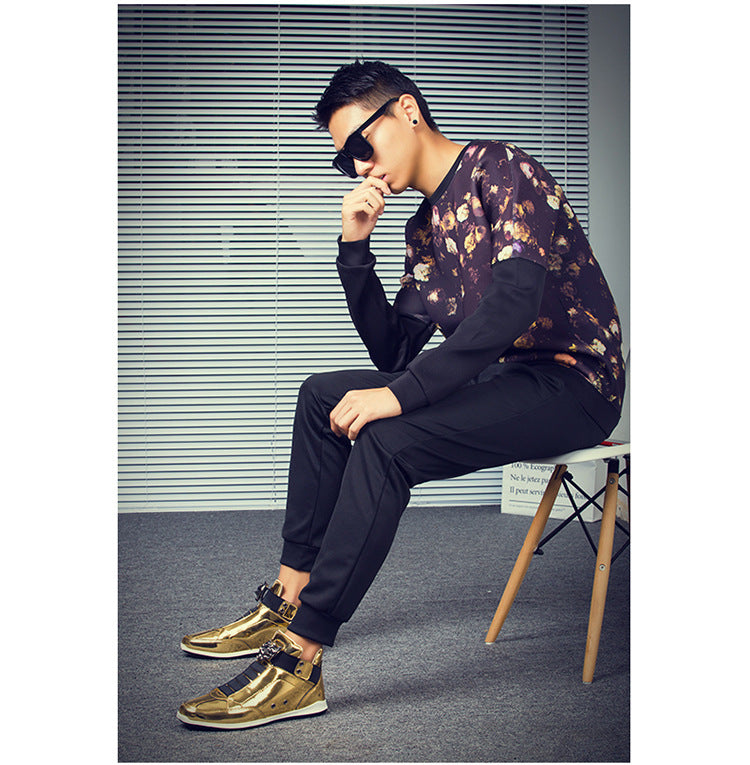 Men’s Stylish High-Top Sneakers – Trendy Casual Shoes for Men and Students