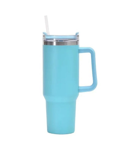 Bingba 40oz Stainless Steel Insulated Cup – Double-Wall Travel Tumbler with Straw