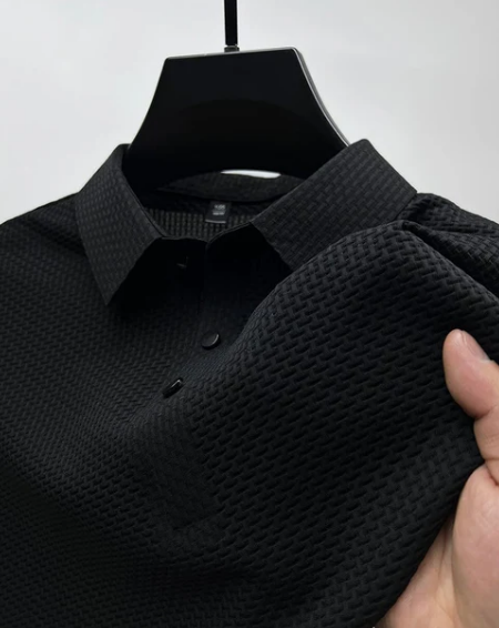 Men’s Business Casual Polo Shirt – Breathable Short Sleeve Lapel Polo, M–3XL