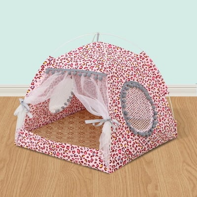 Washable Summer Pet Tent – Removable Cozy Indoor Bed for Cats & Small Dogs