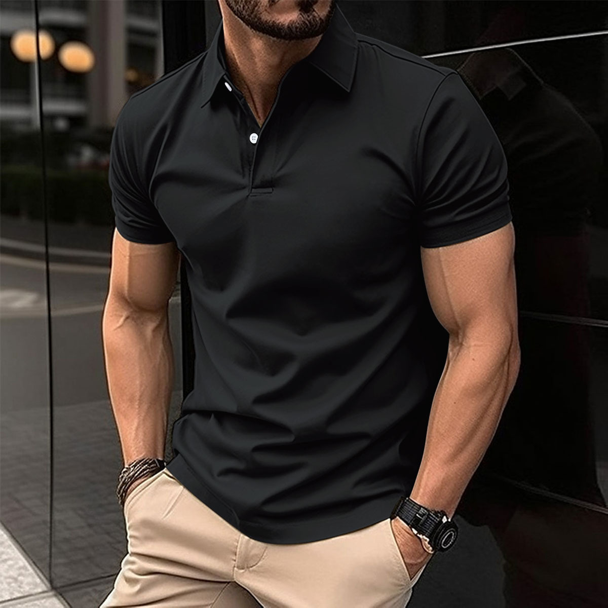 Men’s Short Sleeve Cotton Blend Polo Shirt – Classic Casual Summer Polo, S–3XL