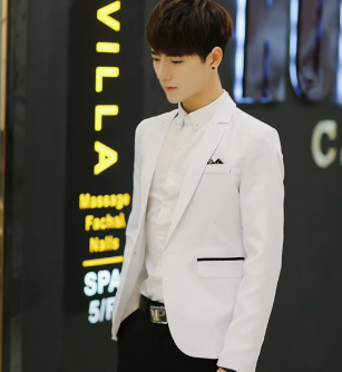 Men’s Korean Slim Fit Cotton Blazer – Smart Casual Spring & Fall Jacket, M–5XL