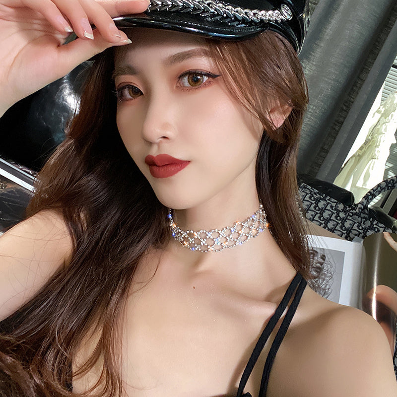 Trendy Rhinestone Choker Necklace for Women