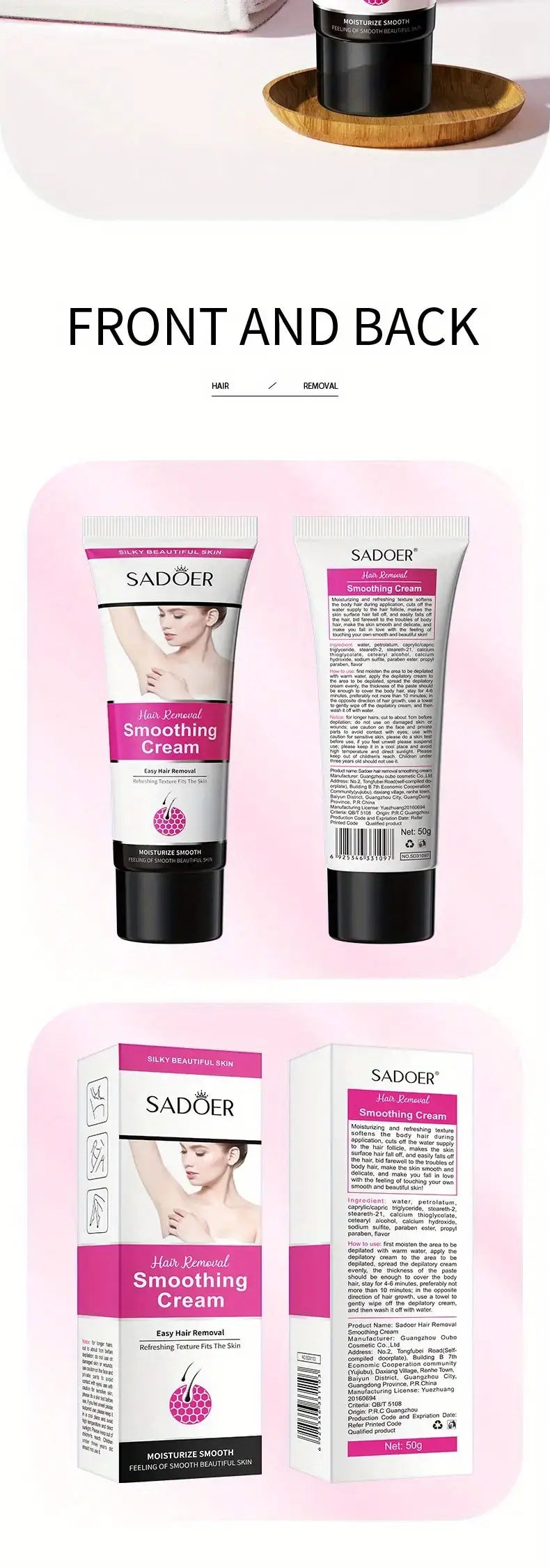 Painless Hair Removal Cream for Women – Sensitive Formula