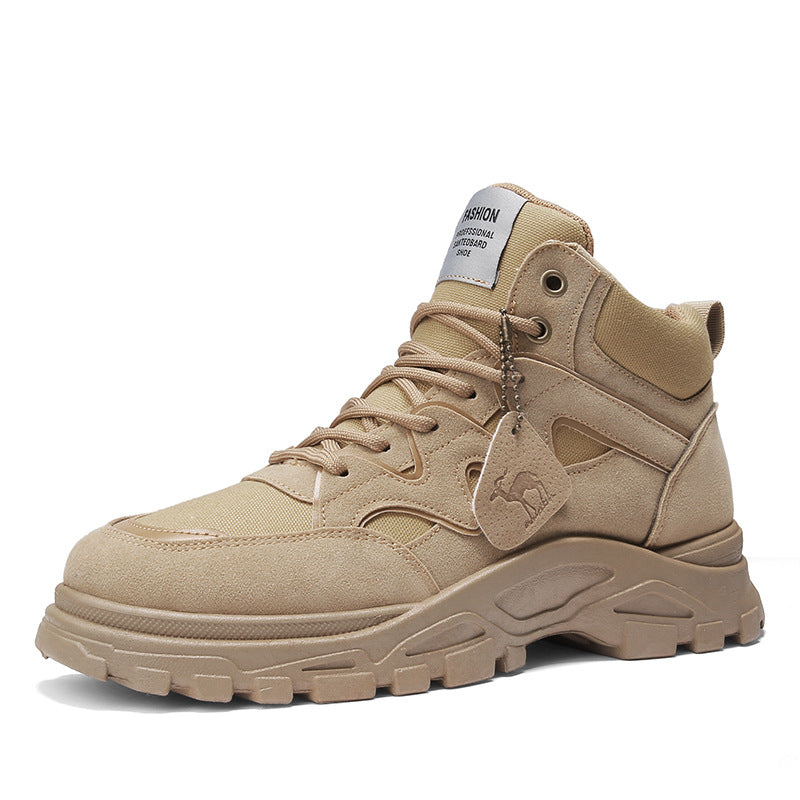 Men’s Retro High-Top Thick-Sole Boots – Fall & Winter Footwear