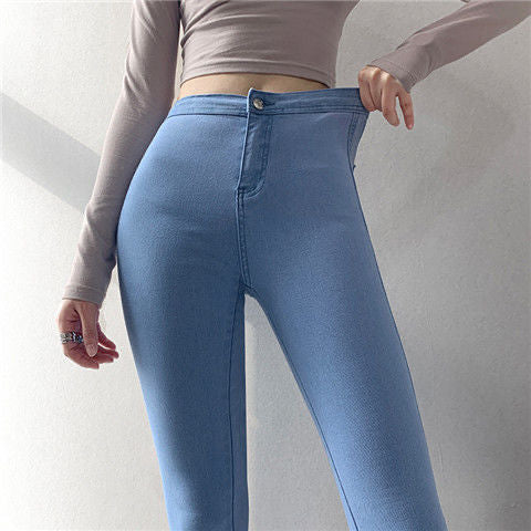 Women’s High-Waist Hip-Lifting Stretch Jeans – Slim-Fit Pencil Denim, Sizes 25–30