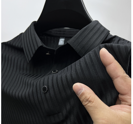 Men’s Premium Ice Silk Polo Shirt – Lightweight Breathable Short Sleeve Summer Casual Top