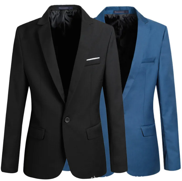 Men’s Tailored Slim-Fit Cotton Casual Blazer – Smart Casual Jacket, S–6XL