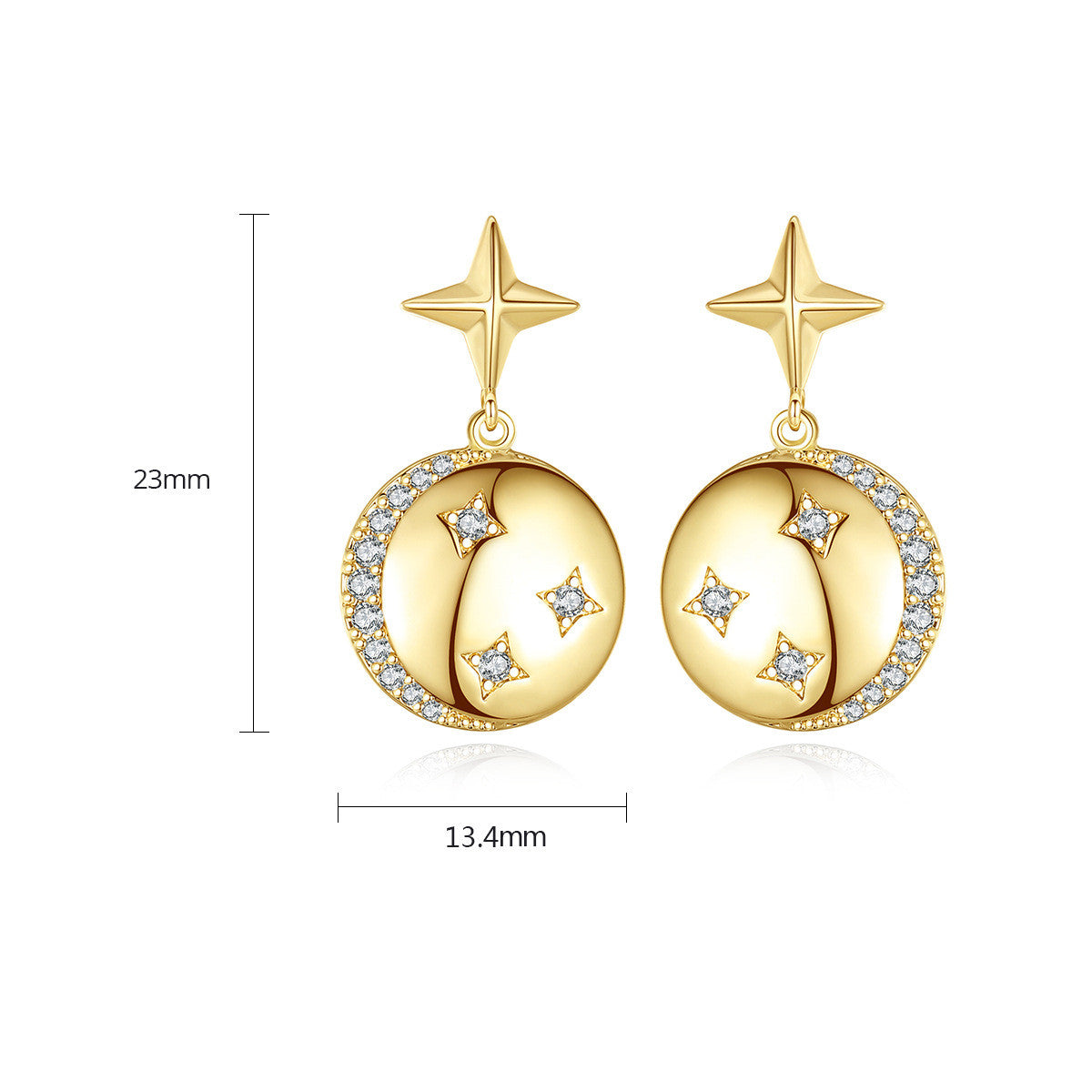 Korean-Style Minimalist Zircon Earrings for Women – Elegant Sparkling Jewelry