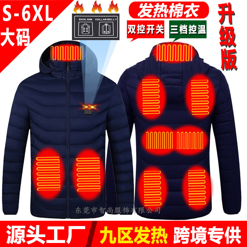 Smart Heated USB Graphene Jacket – Unisex Adjustable Winter Heating Jacket, S–6XL