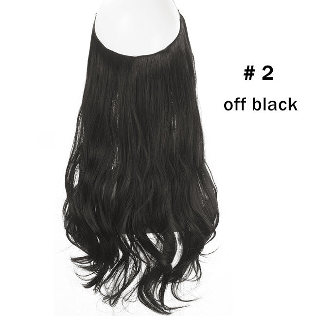 45cm Invisible Long Wavy Hair Extensions – Fish Line Synthetic Hairpiece, 32 Colors