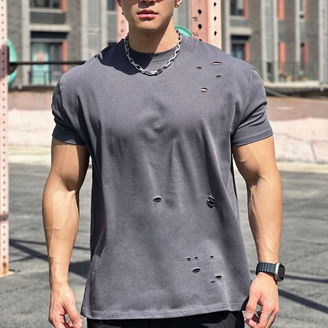 Men’s Oversized Cotton Sports T-Shirt – Breathable Loose Fit Round Neck Tee, M–3XL