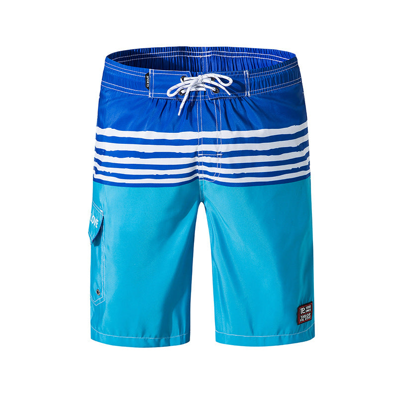 Men’s Casual Striped Printed Beach Pants – Lightweight Relaxed Summer Trousers