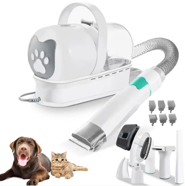7-in-1 Pet Grooming Vacuum Kit – Multifunctional Trimming, Brushing & Deshedding System
