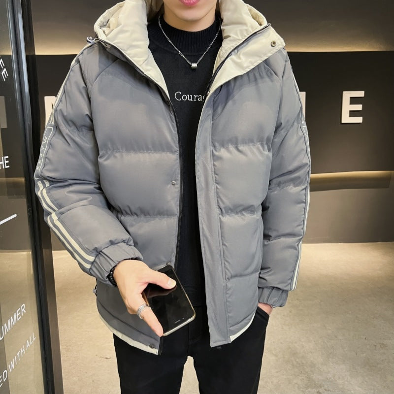 Men’s Thickened Hooded Cotton Padded Casual Jacket – USA