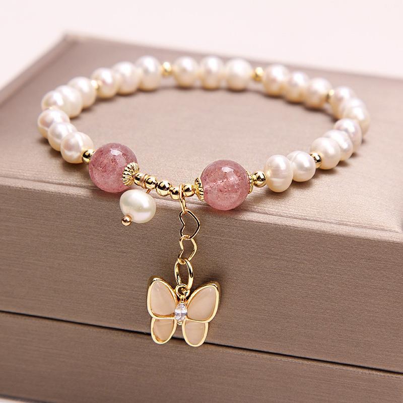 Women’s Natural Freshwater Pearl Bracelet – Elegant Classic Pearl Jewelry