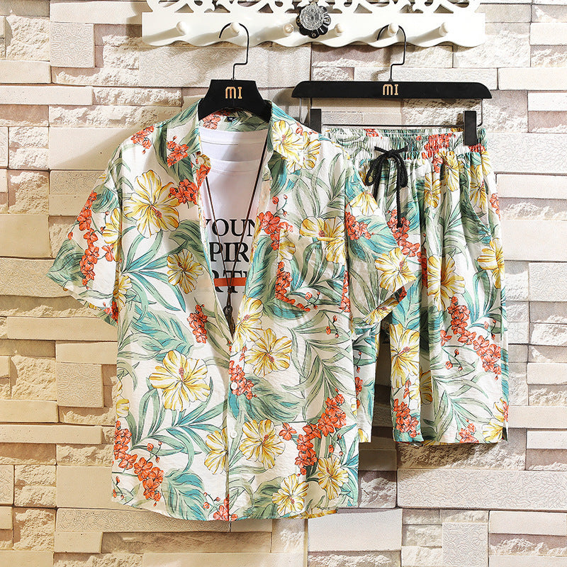 Men’s Colorful Printed Summer Shirt – Lightweight Short Sleeve Casual Shirt, M–5XL