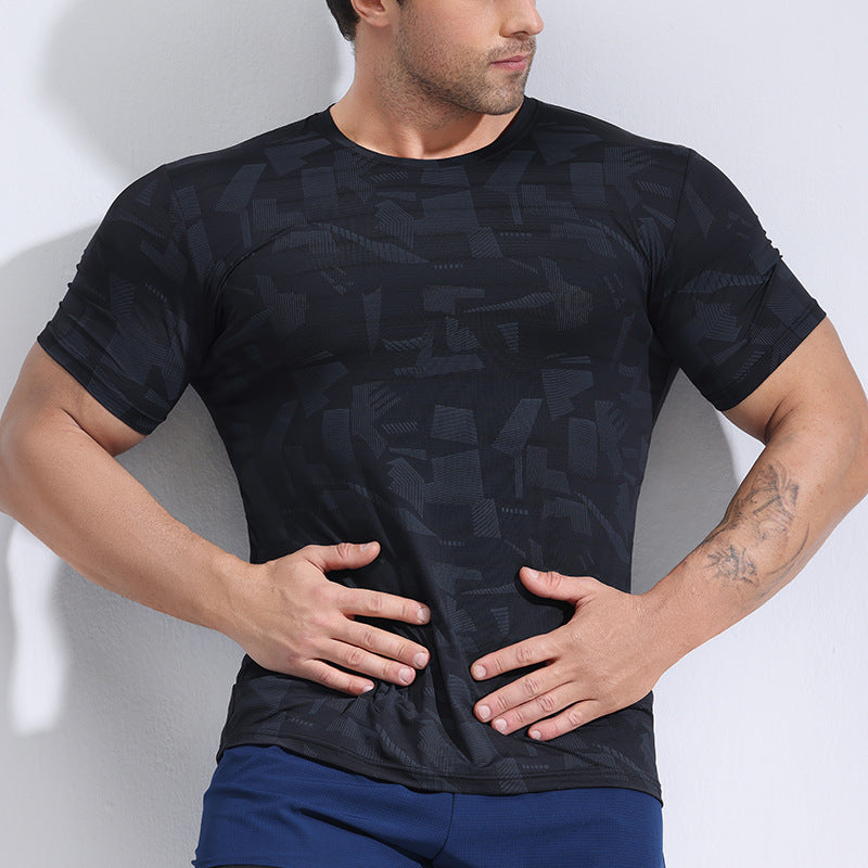 Men’s Ice Silk Quick-Dry Running T-Shirt – Cooling Moisture-Wicking Sports Tee, M–3XL