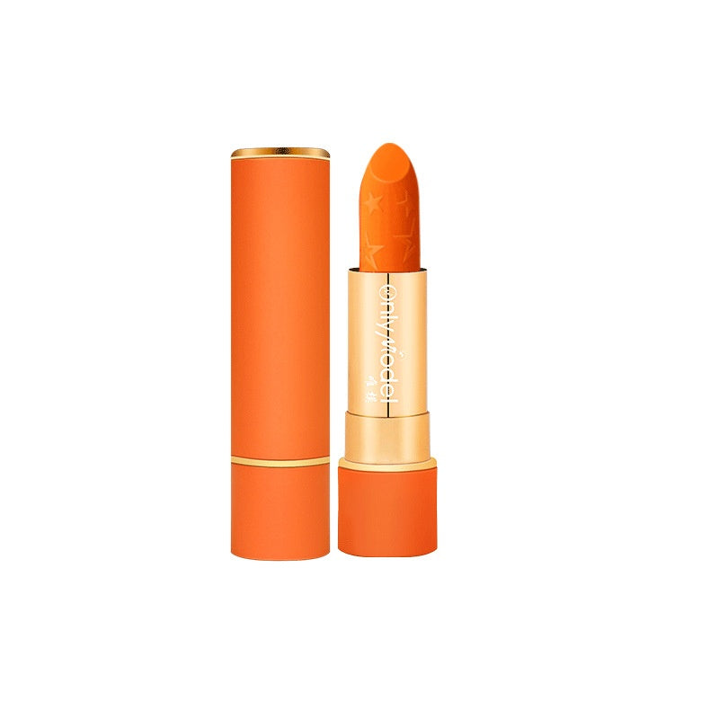 Carrot Orange Long-Lasting Nourishing Lipstick – Moisturizing Vibrant Lip Color