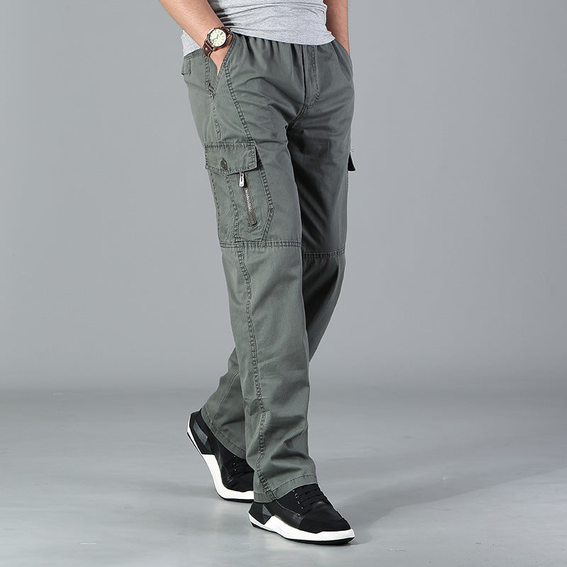 Men’s Plus Size Solid Color Casual Trousers – Everyday Pants
