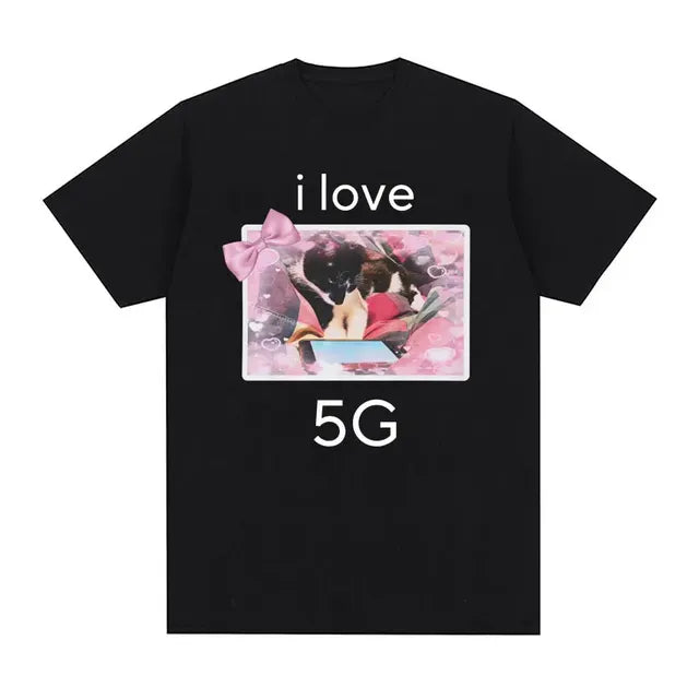 Humorous Cat Memory T-Shirt for Women - Summer Style