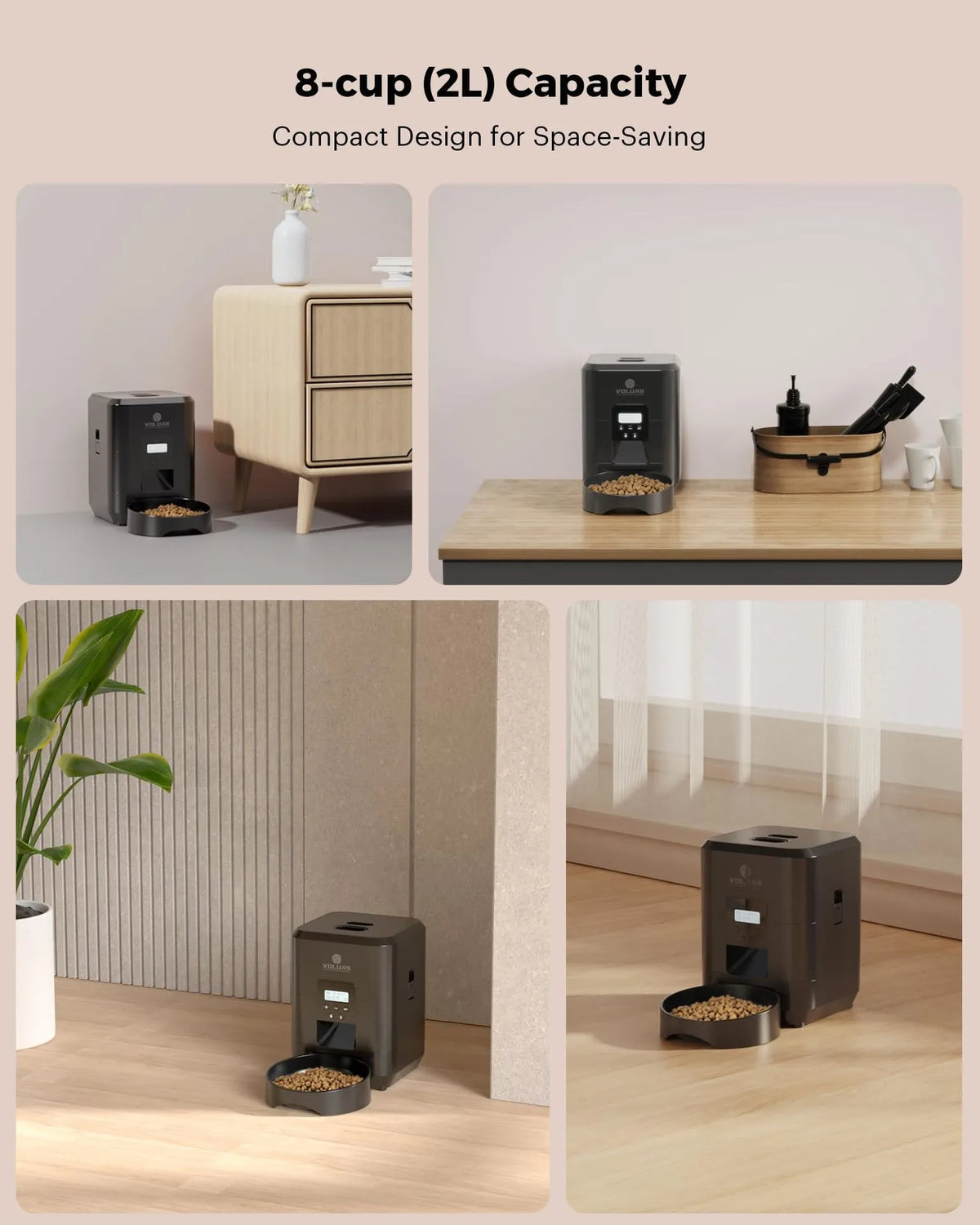 Smart Automatic Pet Feeder – WiFi & Programmable Food Dispenser for Dogs & Cats