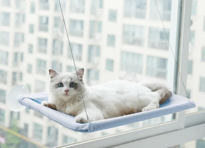 Cat Window Hammock – Suction Cup Hanging Bed for Sunbathing & Lounging