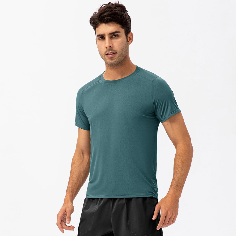 Men’s Quick-Dry Breathable Fitness T-Shirt – Loose Fit Nylon Spandex Running & Workout Tee, S–XXL