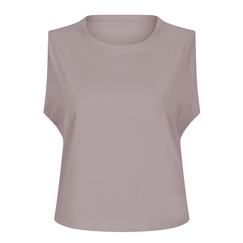 Women’s Cotton Quick-Dry Yoga Tank Top – Sleeveless Workout & Fitness Shirt