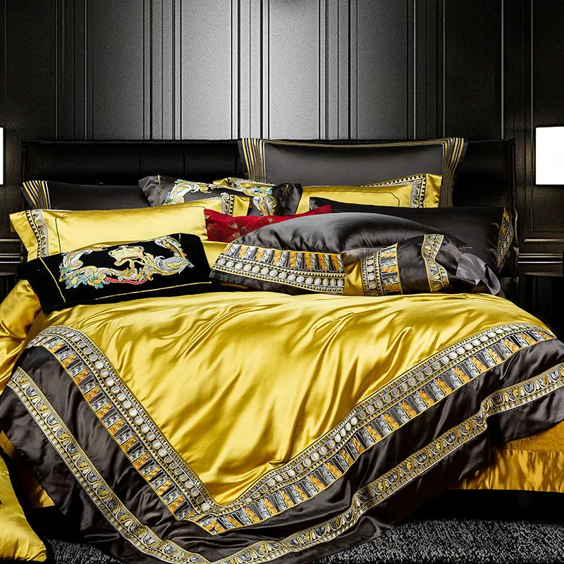 European Style Luxury Villa 4-Piece Bedding Set – Elegant Premium Bed Set