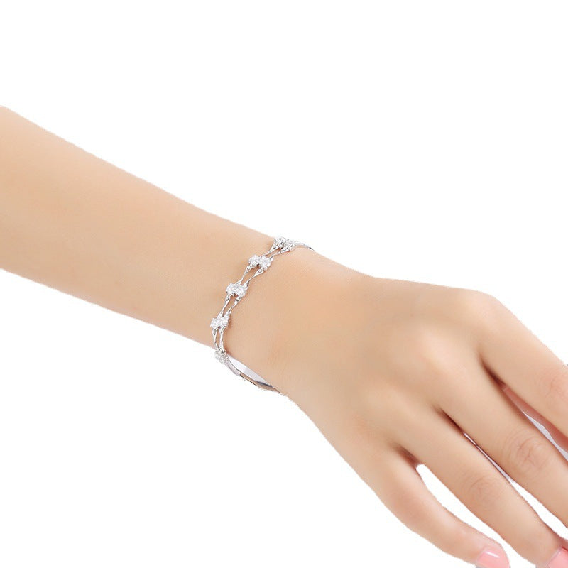 Luxury Double Layer Bamboo Bracelet for Women