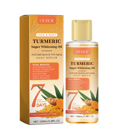 Turmeric Brightening Skin Oil 100ml – Dark Spot & Even-Tone Body Care