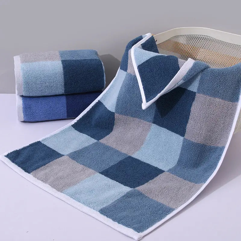 Cotton Stripe Hand Towel – Absorbent Thickened Bathroom Towel