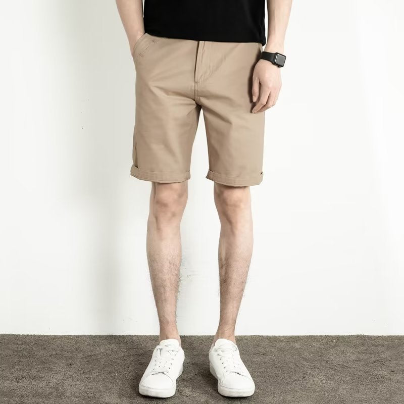 Men’s Casual Loose Cropped Pants – Elastic Waist Summer Capri Pants
