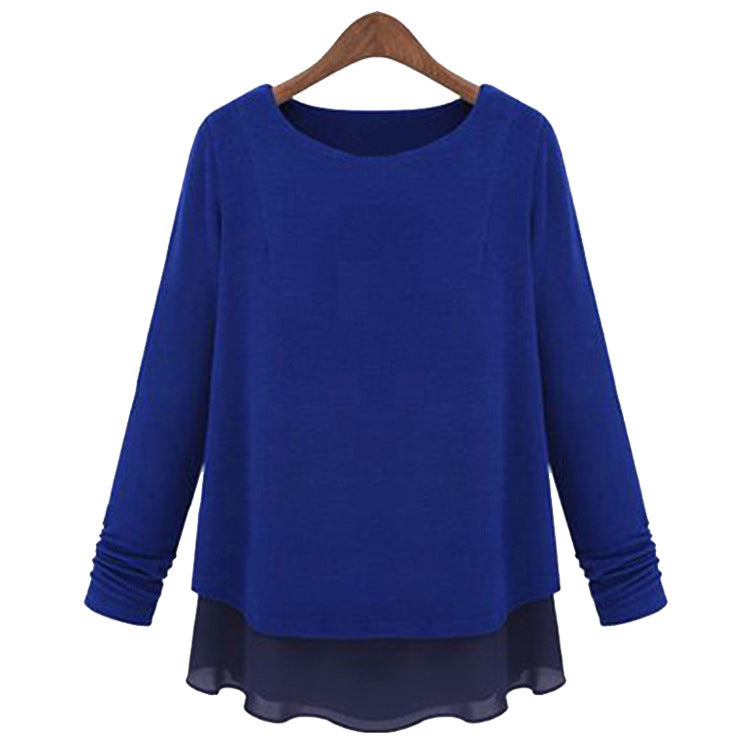 Casual Long Sleeve Knit T-Shirt for Women