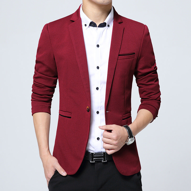 Men’s Korean Slim Fit Business Casual Blazer – Acetate Suit Jacket, M–5XL